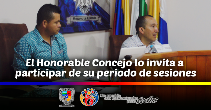 El Honorable Concejo Municipal lo invita a participar de su periodo de sesiones